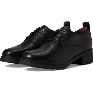 Cole Haan Black Leather Lace-Up Flats